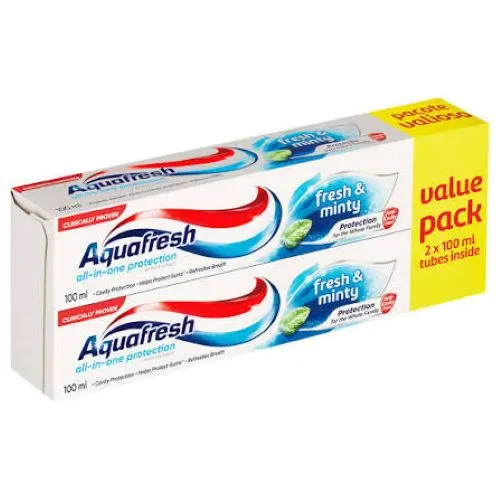 Aquafresh Fresh & Mint Toothpaste 2X100Ml Value Pack